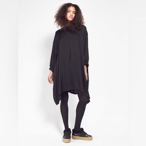 Henrik Vibskov black oversized silk mini dress - One size
